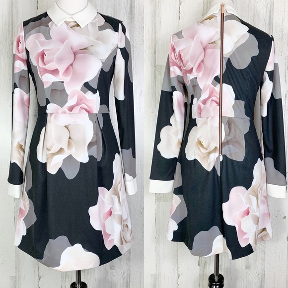 ted baker porcelain rose collar dress